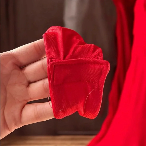 Red Long Sleeve Windsor bodysuit (A5) - Picture 4 of 8